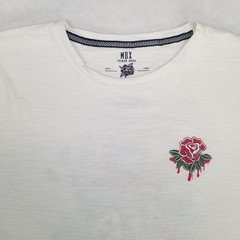 MBX Premium Goods Men’s White Rose Snake Graphic T-Shirt Size Large Short Sleeve