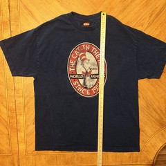 Vintage Dr. Seuss The Cat In The Hat T-Shirt Men’s Size XL Navy World Famous Y2K