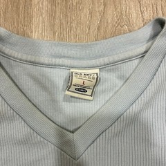 Old Navy Ribbed V Neck T Shirt MensLarge Short Sleeve Casual Basic Tee