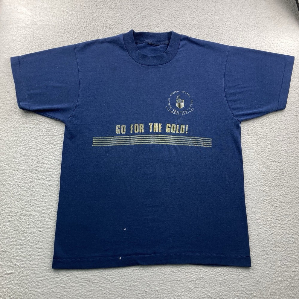 Vintage US Olympic Training Center T-Shirt Men Medium Blue Colorado Springs