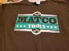 Men’s Brown With Green Long Sleeved T-Shirt Size 3XL Matco Tools