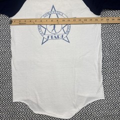 VTG 80s Olympia Gymnastics Academy SIZE SMALL Blue Raglan White Shirt T-Plus Tag