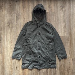 PPFM Fur Lined Military Hooded Parka Waxed Cotton Coat Japanese Brand Size M