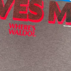Wheres Waldo Shirt Mens XXL Grey Short Sleeve London Loves Me Graphic Tee NWT