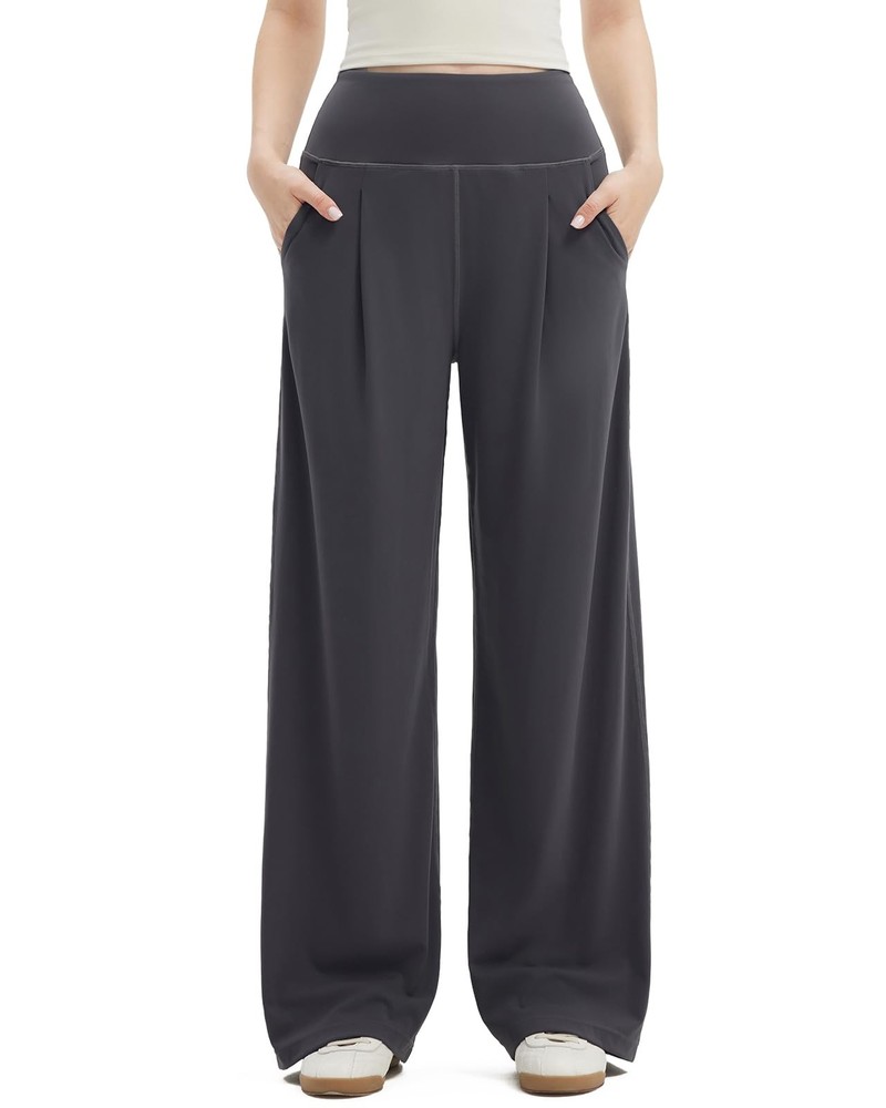 Women Casual Palazzo Pants with Pockets 2025 High Waisted Lounge Wide Leg Pan…