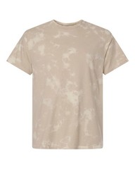 Peaches 100% Ringspun Soft Cotton LaMer Over-Dyed Tee, Crinkle Tie Dye, T-Shirt