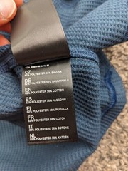 Kuhl Konflikt Henley Shirt Mens Large Blue Long Sleeve Waffle Knit Thermal 7472