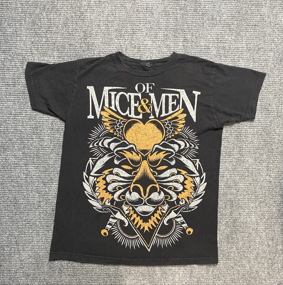 Of Mice And Men T Shirt Medium Band Metalcore Rock 2010s OM&M
