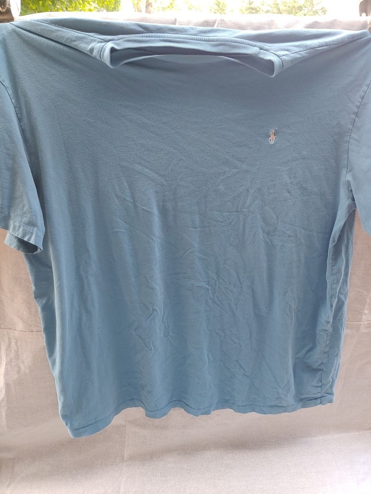 Polo Ralph Lauren Blue Teal Silver Horse T-Shirt, Men’s 2XB/2G Big and Tall
