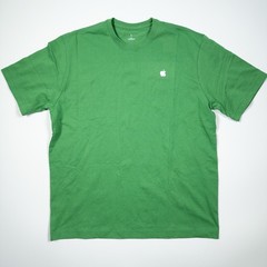 Two Apple Shirt Mens L Green Employee Short Sleeve Logo Leave The World Better