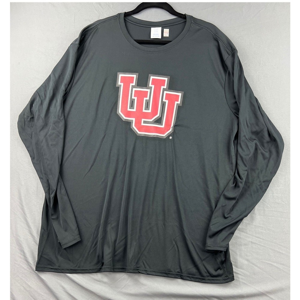 Colosseum Utah Utes Long Sleeve Shirt Mens 2XL Black NWOT NCAA Performance Tee