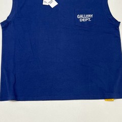 Gallery Dept Augi Sleeveless Tee Navy Mens Medium Pocket Logo NWT