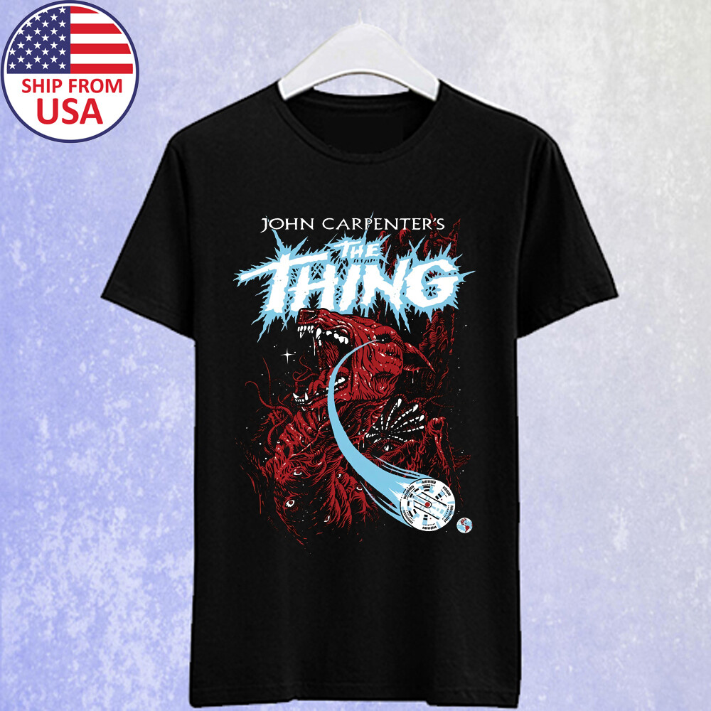 The Thing John Carpenter’s Movie Men’s Black T-shirt Size S-5XL
