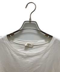 Authentic CELINE College Arch Logo Print T-shirt L White Men 2X60L671Q 01UZ