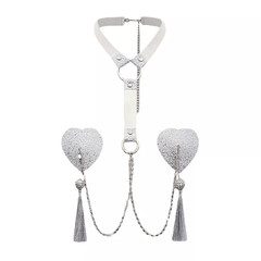 1Pc Body Chain With Nipple Covers Comfortable Stretchy Everyday Soft