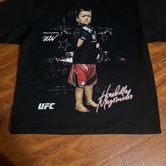 UFC Hasbulla Magomedov vs Everybody MMA 100% Cotton Black T-Shirt Adult L EUC