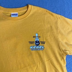 Gildan Mens size M Heavy Cotton Preshrunk T Shirt short Sleeve Crew Neck Yellow