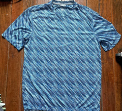 REEL LEGENDS Mens Sz Medium Reel-Tec T-shirt Cool Easy Care Blue, VGUC
