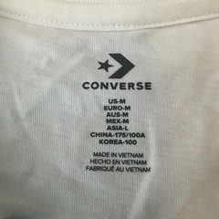 Converse T Shirts Unisex Adult Size M Black White Short Sleeve Stretch 2 Shirts