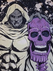 Dr Doom vs Thanos AOP Marvel Shirt XL Rare Chronic Images 2025 All Over Print