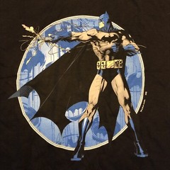 Batman Bruce Wayne Black Graphic T-Shirt DC Comics Graphitti Justice League S