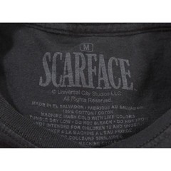 Scarface Shirt Mens Medium Black Tony Montana Movie Graphic Long Sleeve Cotton