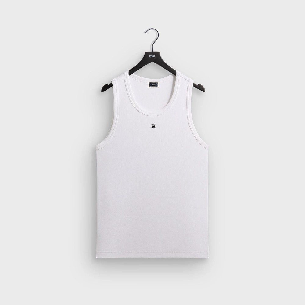Kith Crest Ribbed Tank White khm035135-101 Men’s XXL Apparel New