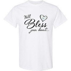 Inktastic Well Bless Your Heart With Calico Print T-Shirt Mothers Day Mama Sass
