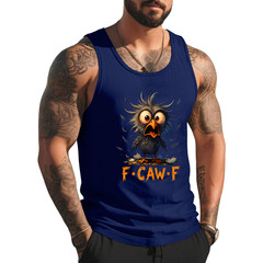 Funny F-Caw-F Black Crow FCawF Humor Quote Bird Meme Tank Top