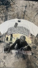 Mixed Emotion Men’s Zombie Horror Graphic Print Logo Tee Cotton Crew Neck White