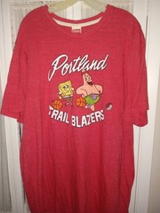 Homage Portland Trailblazers SpongeBob & Patrick Tee T-Shirt Men’s XXL GORGEOUS