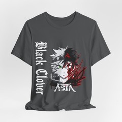 Black Clover Anime Asta Graphic Tee, Unisex T-Shirt for Manga Fans, Short Sleeve