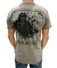 Affliction Men’s “Brave Freedom” short sleeve crew neck grey T-shirt NWT