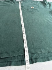 Carhartt Short-Sleeve Henley Tee in Forest Green with Chest Pocket size 2XL