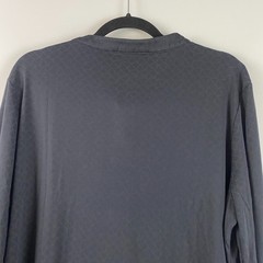 Giorgio Armani Etihad Black Henley Shirt Soft Viscose Logo Size Small/medium