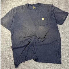 Carhartt Original Fit Pocket T Shirt Navy Blue Workwear Tee XL Tall