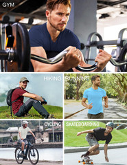 HOPLYNN 5 Pack Men’s Dry Fit Large, 1 Black 1 Blue 1 Gray 1 Navy 1 Wine