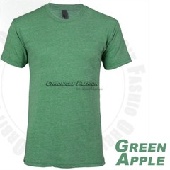 Mens T Shirts Crew Neck Slim Fit Short Sleeves Casual Tri Blend Cotton Solid Tee