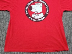 Delta Men Shirt XL Red Heavy Family Guy Funny Novelty Graphic Modern TV Cartoon