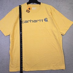 Carhartt Shirt Mens XL Yellow Work Wear Outdoors Loose Fit Casual Logo Work NWT