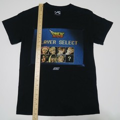 iKON Unisex Adult S Player Select Graphic Print Crewneck Black T Shirt New Kids