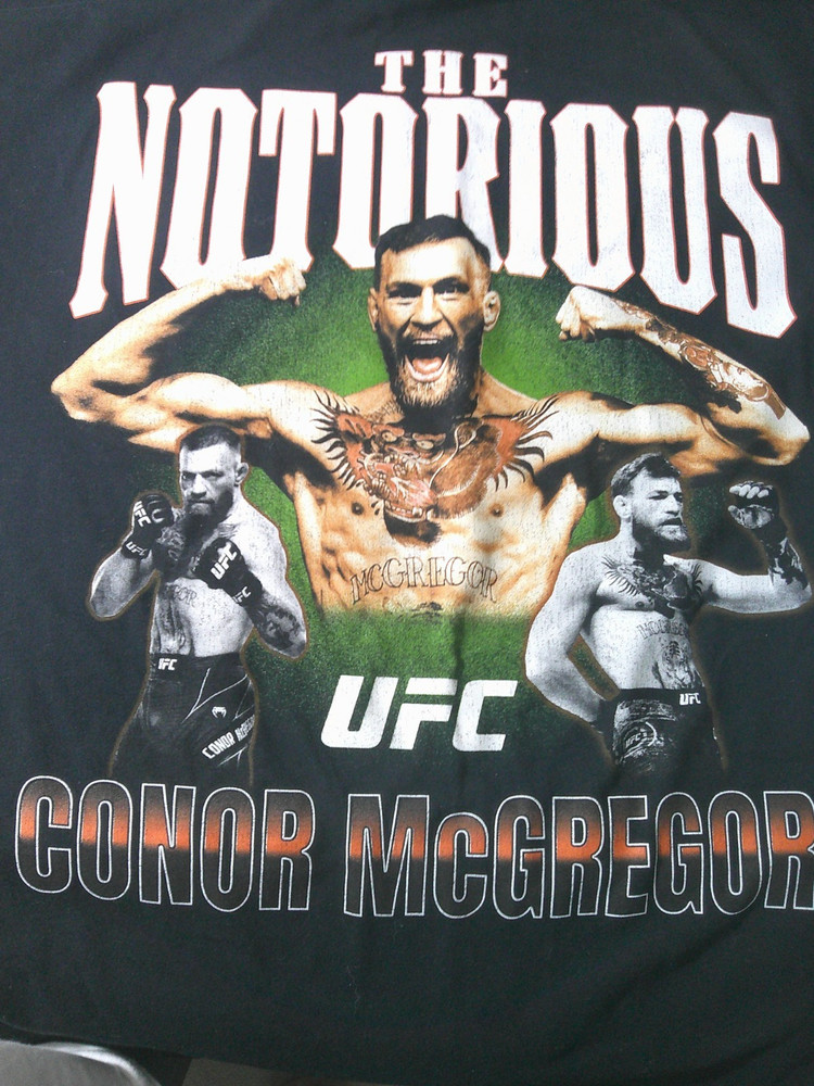 The Notorious Conor McGregor Shirt Sz L UFC Authentic Graphic Tee MMA
