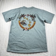 VTG Reyn Spooner T Shirt Men L Hawaiian Hula Dancer Single Stitch Double Sided