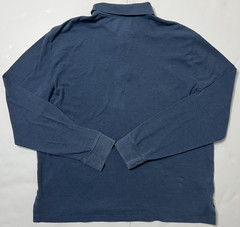Eddie Bauer Mens XL Henley Long Sleeve Blue Pocket Cotton Shirt Slate Outdoor