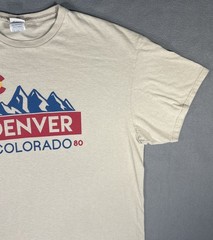 Denver Colorado 5280 Mens T-Shirt Size XL Off-White Short Sleeve
