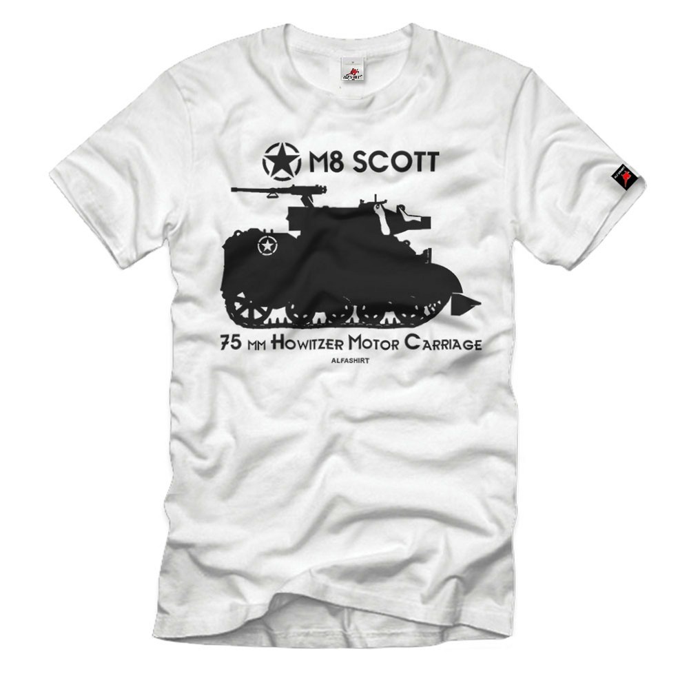 M8 Scott Panzer 75 mm Howitzer Motor Carriage Panzerhaubitze USA T-Shirt#32953