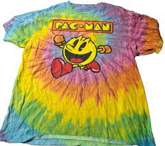 PAC-MAN by Bandai Namco C-Life Group Large Tie Dye Rainbow T-Shirt Mens