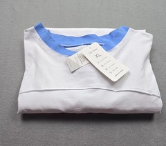 Songling New Trend Mens Pullover Shirt XL White Blue NWT