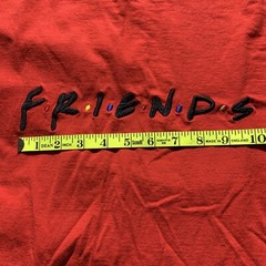 Friends TV Show NBC Experience Store Shirt LARGE Red Embroidery VTG Long Sleeve