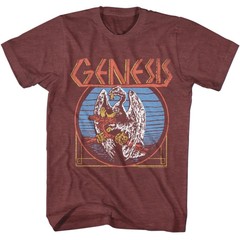 Genesis Bird Vintage Maroon Heather Music Shirt